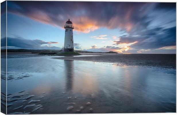 Point of Ayr sunset Canvas Print by Jed Pearson