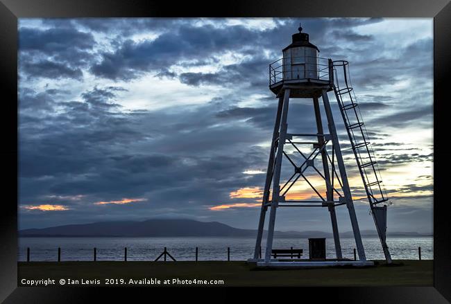 Evening Skies At Silloth Framed Print by Ian Lewis