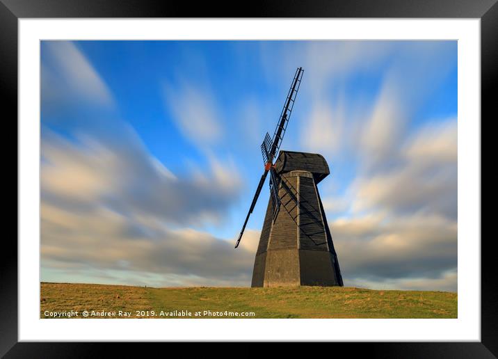 Rottingdean Windmill Framed Mounted Print by Andrew Ray