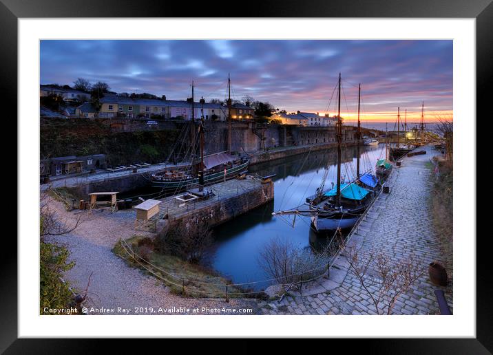 Early morning at Charlestown Framed Mounted Print by Andrew Ray
