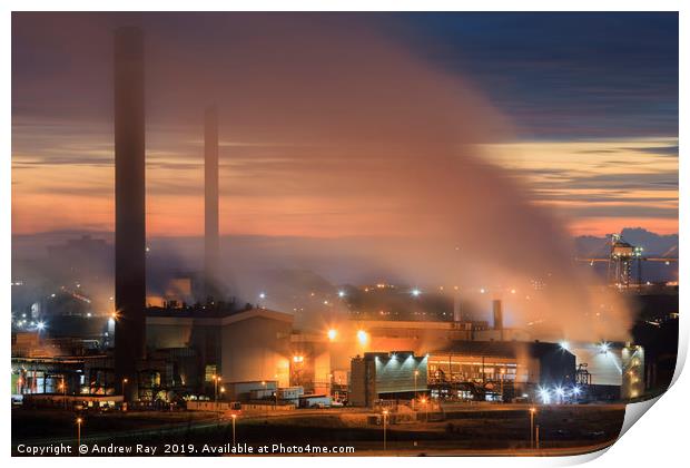 Port Talbot twilight Print by Andrew Ray