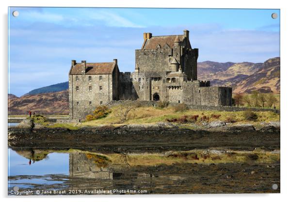 Majestic Eilean Donan Castle in the Scottish Highl Acrylic by Jane Braat