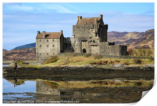 Majestic Eilean Donan Castle in the Scottish Highl Print by Jane Braat