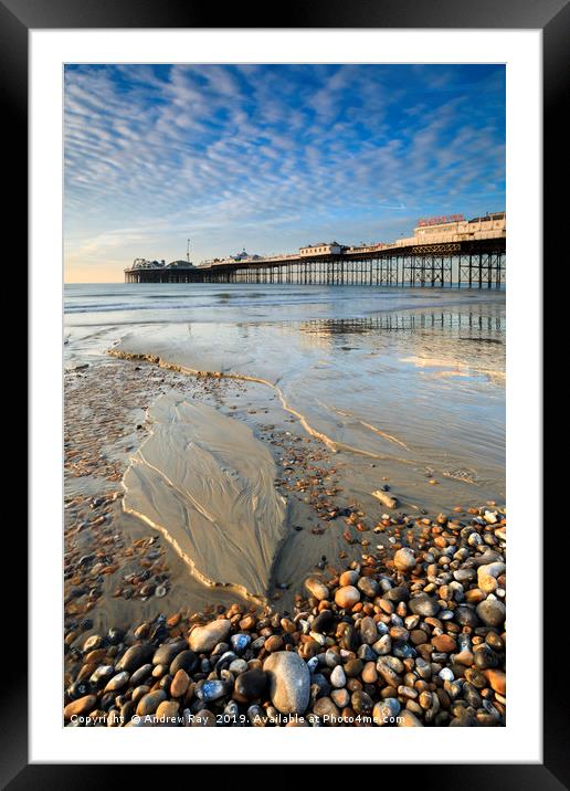 Low tide at the Palace Pier (Brighton) Framed Mounted Print by Andrew Ray