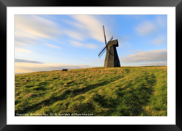 Track to Rottingdean Windmill Framed Mounted Print by Andrew Ray