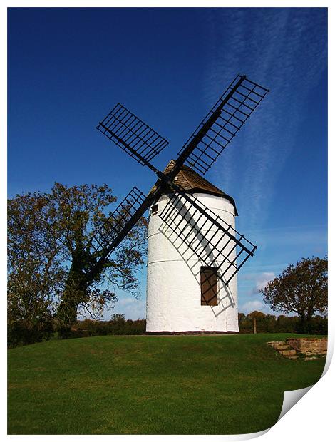 The windmill at Chapel Allerton 2 Print by Susie Hawkins