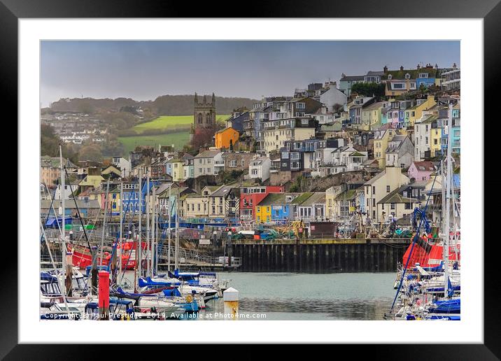 The Colours of Brixham Framed Mounted Print by Paul F Prestidge
