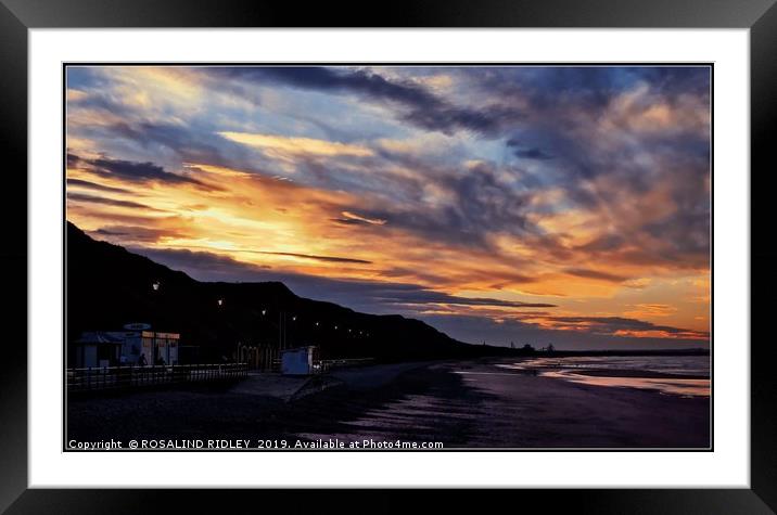 "Paintbox sky at Saltburn" Framed Mounted Print by ROS RIDLEY
