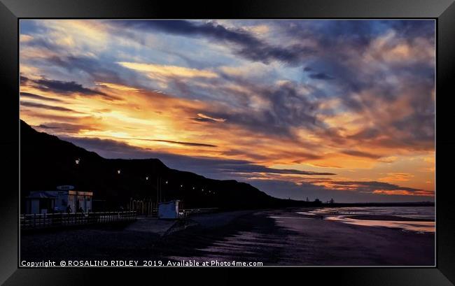 "Paintbox sky at Saltburn" Framed Print by ROS RIDLEY