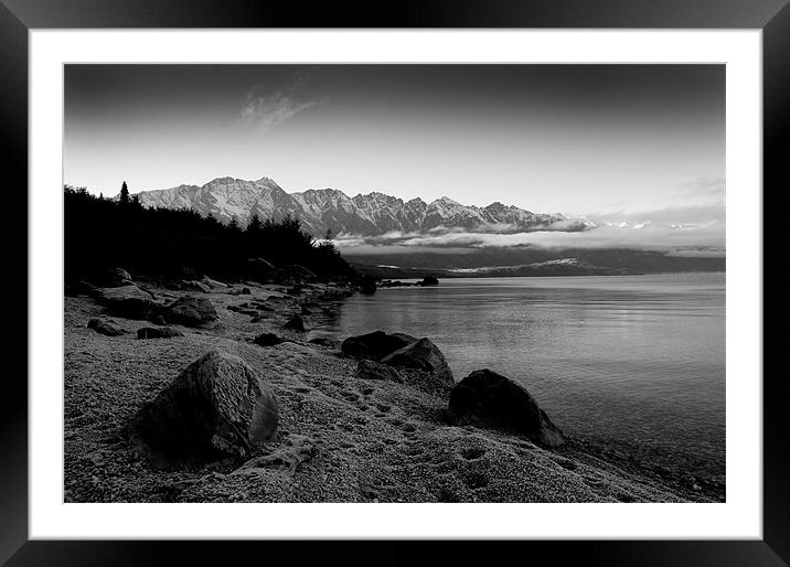Lakeside, New Zealand Framed Mounted Print by David Hare