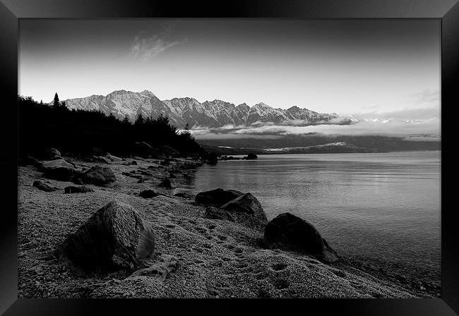 Lakeside, New Zealand Framed Print by David Hare