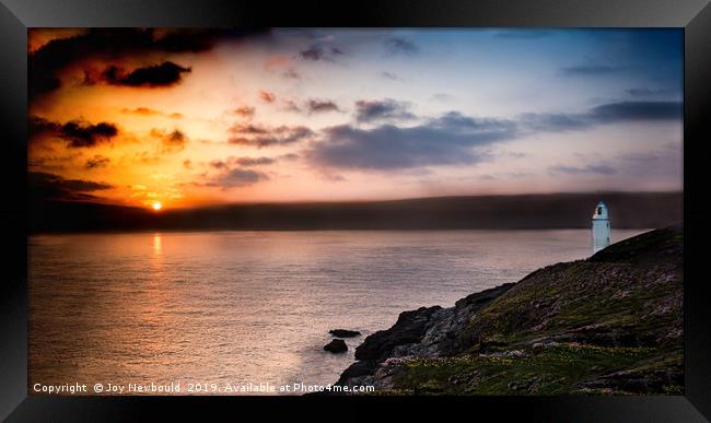 Sunset at Trevose Head Cornwall Framed Print by Joy Newbould