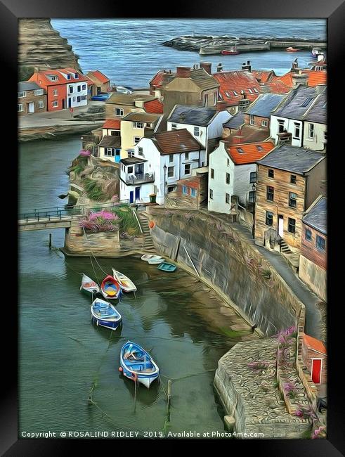 "Painterly Staithes" Framed Print by ROS RIDLEY