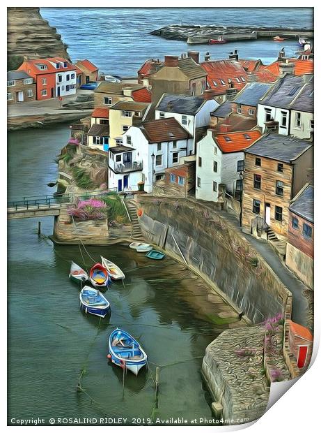 "Painterly Staithes" Print by ROS RIDLEY