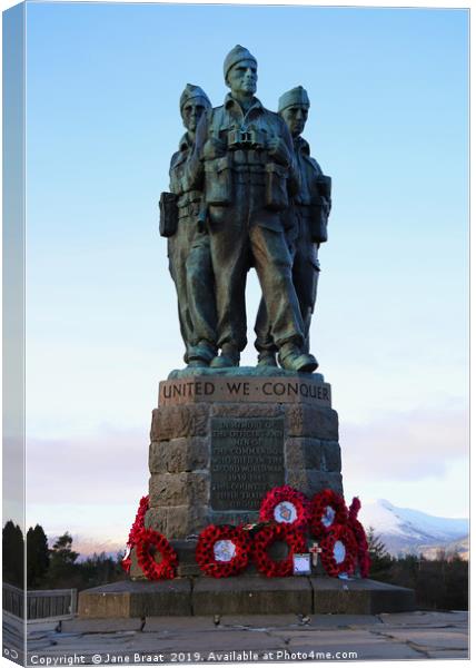 Honouring Allied Troops: The Commando Monument Canvas Print by Jane Braat