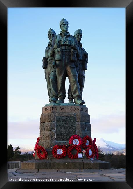 Honouring Allied Troops: The Commando Monument Framed Print by Jane Braat