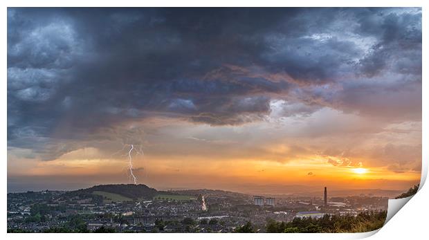 Cracking sky over Dundee Print by Ben Hirst