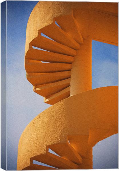 Golden Stairway Canvas Print by David Hare
