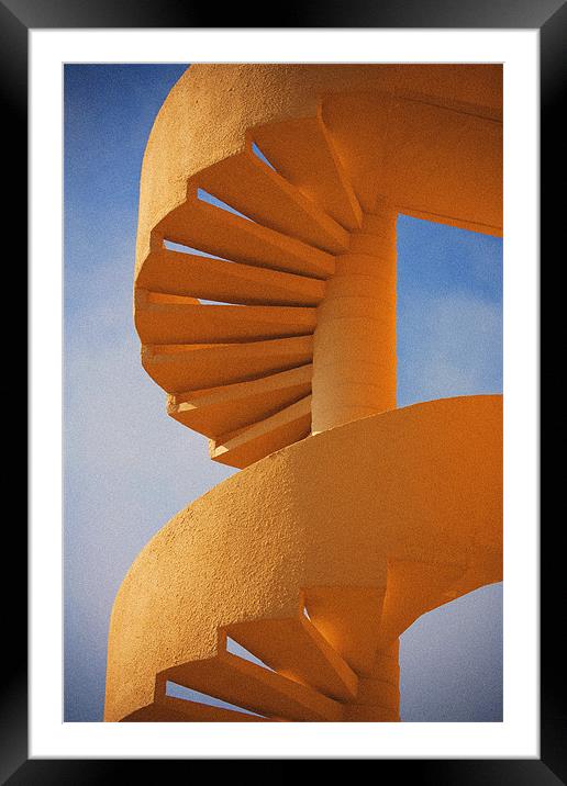 Golden Stairway Framed Mounted Print by David Hare