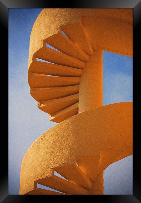 Golden Stairway Framed Print by David Hare