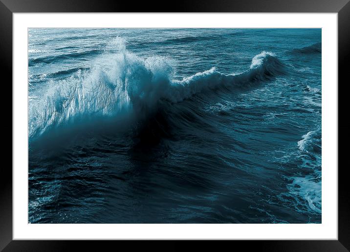 Ocean wave abstract Framed Mounted Print by Svetlana Sewell
