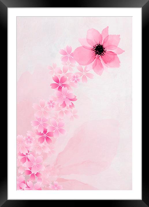 Floral Abstract Framed Mounted Print by Svetlana Sewell