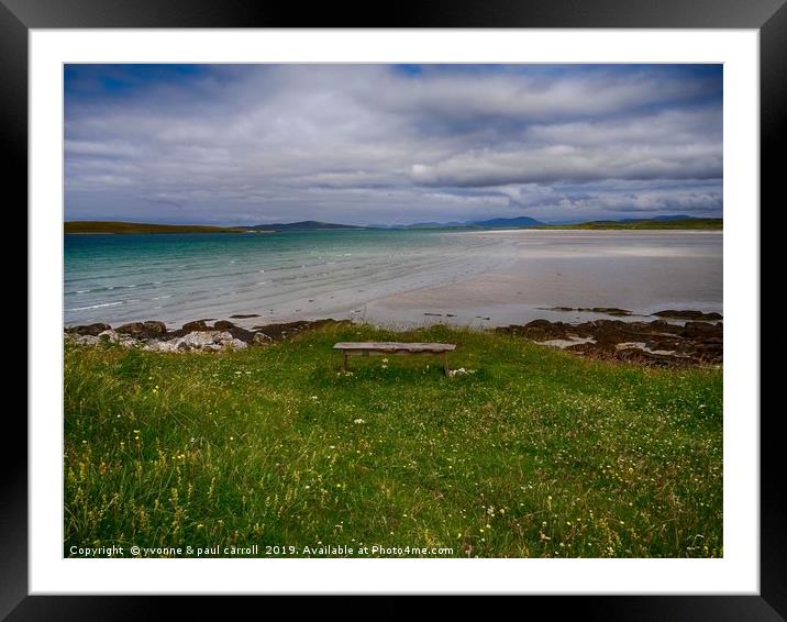 Machair and Clachan Sands, North Uist  Framed Mounted Print by yvonne & paul carroll