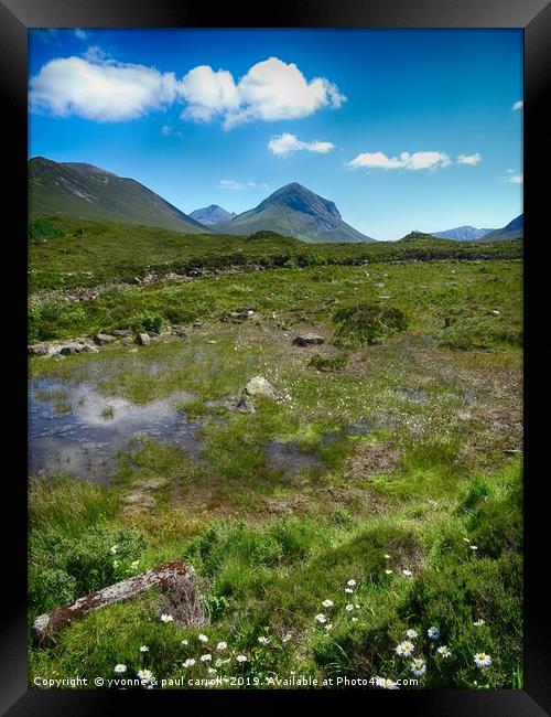 The Cuillins, Isle of Skye from Sligachan Framed Print by yvonne & paul carroll