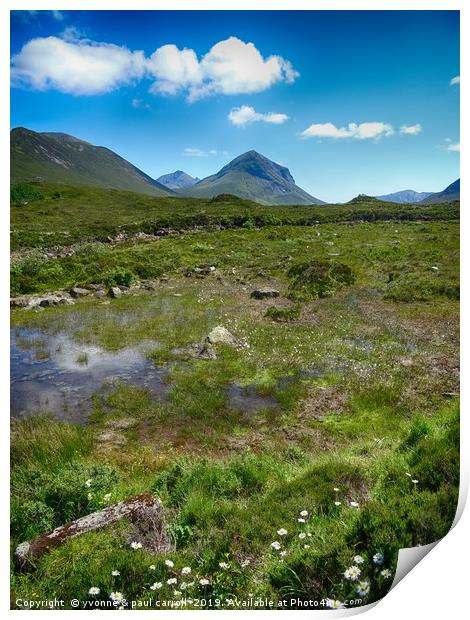 The Cuillins, Isle of Skye from Sligachan Print by yvonne & paul carroll