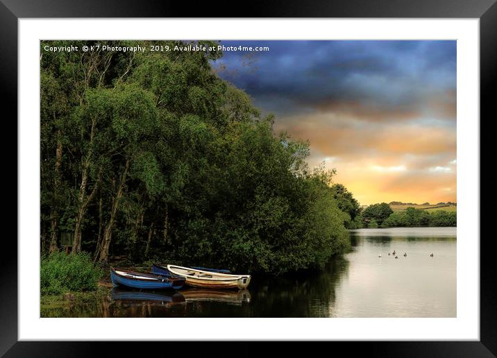 Lumley Moor Reservoir Framed Mounted Print by K7 Photography