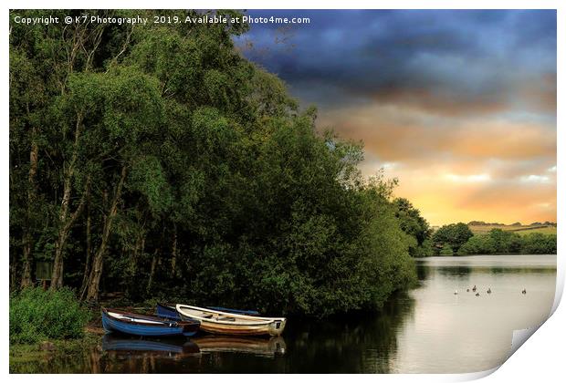 Lumley Moor Reservoir Print by K7 Photography