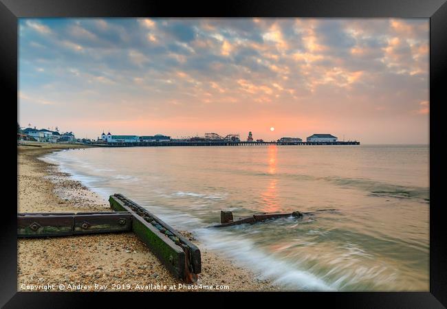 Morning at Clacton-one-Sea Framed Print by Andrew Ray
