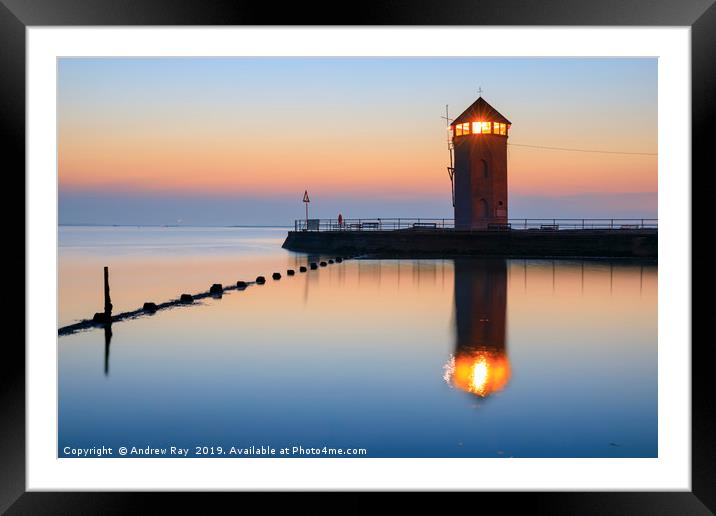 Twilight at Batemans Tower (Brightlingsea) Framed Mounted Print by Andrew Ray
