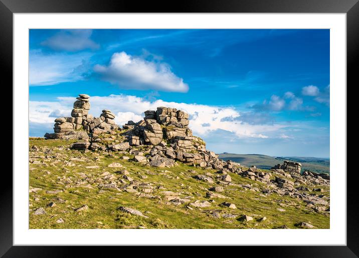 Great Staple Tor Framed Mounted Print by Andrew Michael