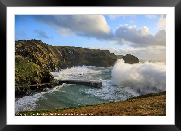 Breaking wave (Mullion) Framed Mounted Print by Andrew Ray