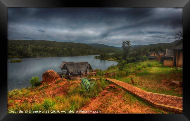 Breathtaking Lakeside Lodge, Entabeni Safari Framed Print by Gilbert Hurree