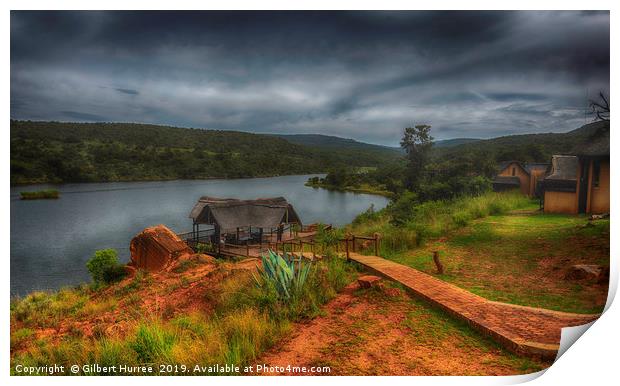 Breathtaking Lakeside Lodge, Entabeni Safari Print by Gilbert Hurree