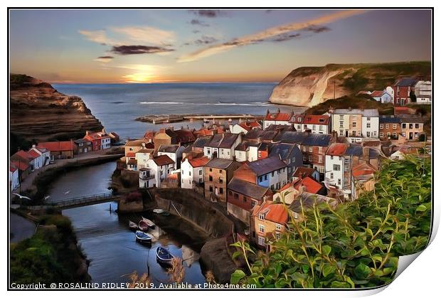 "Staithes Sunrise " Print by ROS RIDLEY