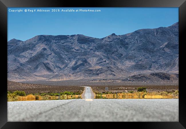 Into The Valley Framed Print by Reg K Atkinson