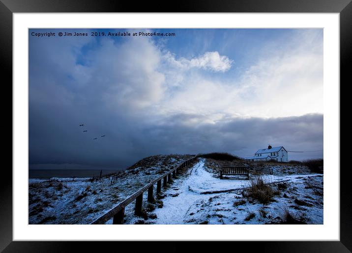 Rocky Island in the snow (3) Framed Mounted Print by Jim Jones