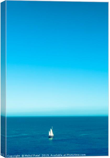 Tall ship sailing out to sea Canvas Print by Mehul Patel