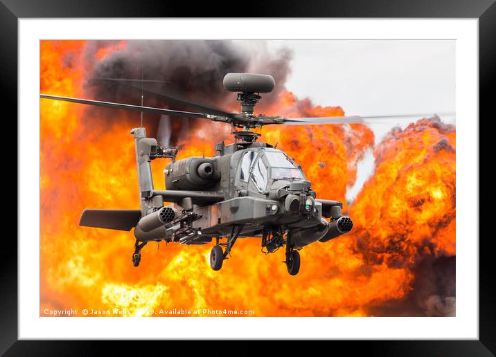 Army Air Corps WAH-64D Apache Framed Mounted Print by Jason Wells