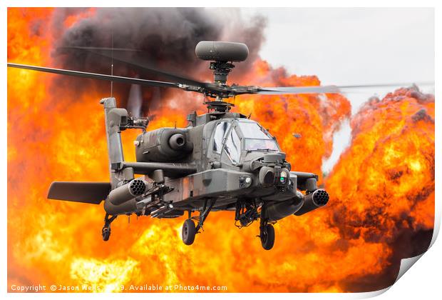 Army Air Corps WAH-64D Apache Print by Jason Wells