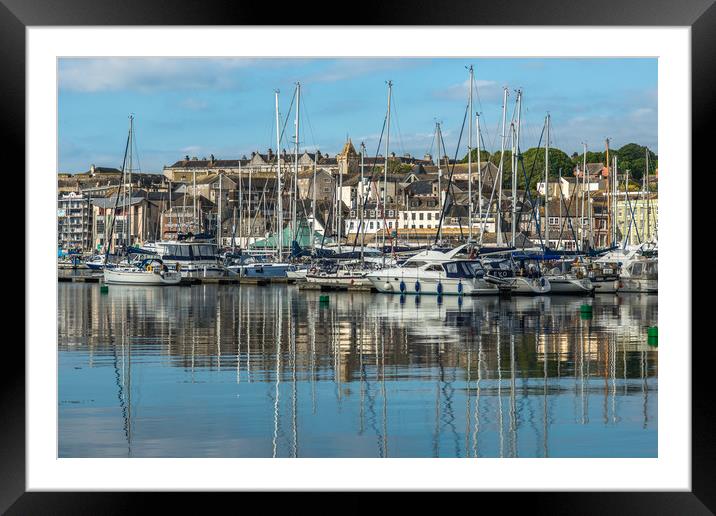 Sutton Harbour Framed Mounted Print by Andrew Michael