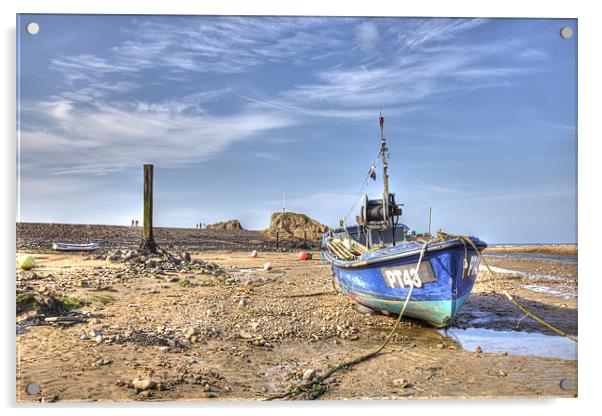 Low Tide at Bude Acrylic by Mike Gorton