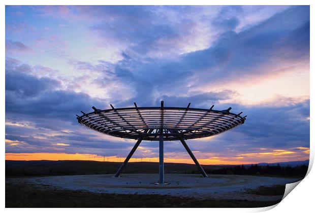 Haslingden Halo at dusk Print by David McCulloch