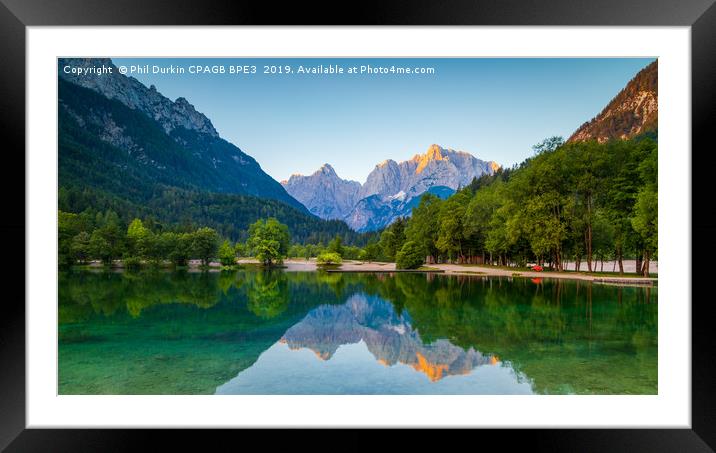 Lake Jasna - Slovenia Framed Mounted Print by Phil Durkin DPAGB BPE4