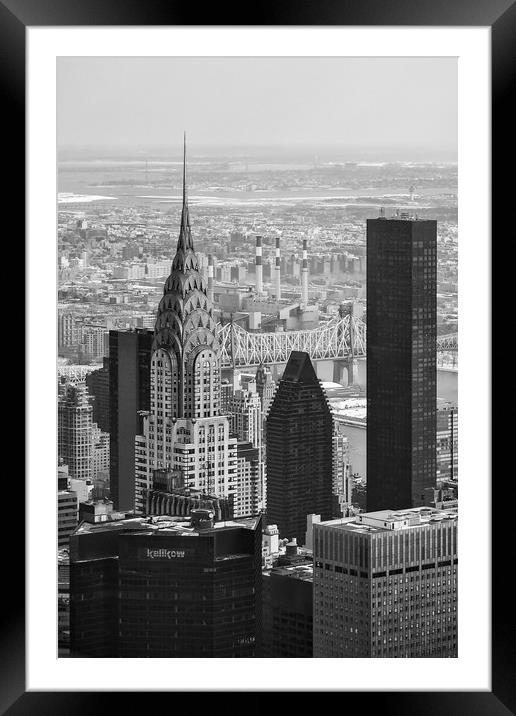 NYC Cityscape Framed Mounted Print by Jed Pearson