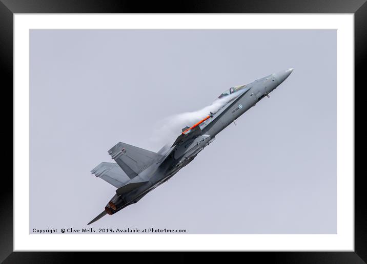 McDonnell Douglas F/A-18 Hornet at RAF Fairford Framed Mounted Print by Clive Wells