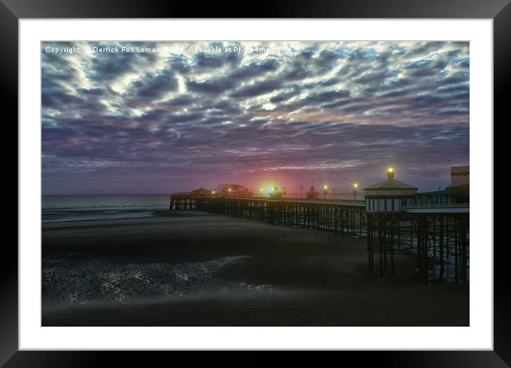 North Pier Blackpool Framed Mounted Print by Derrick Fox Lomax